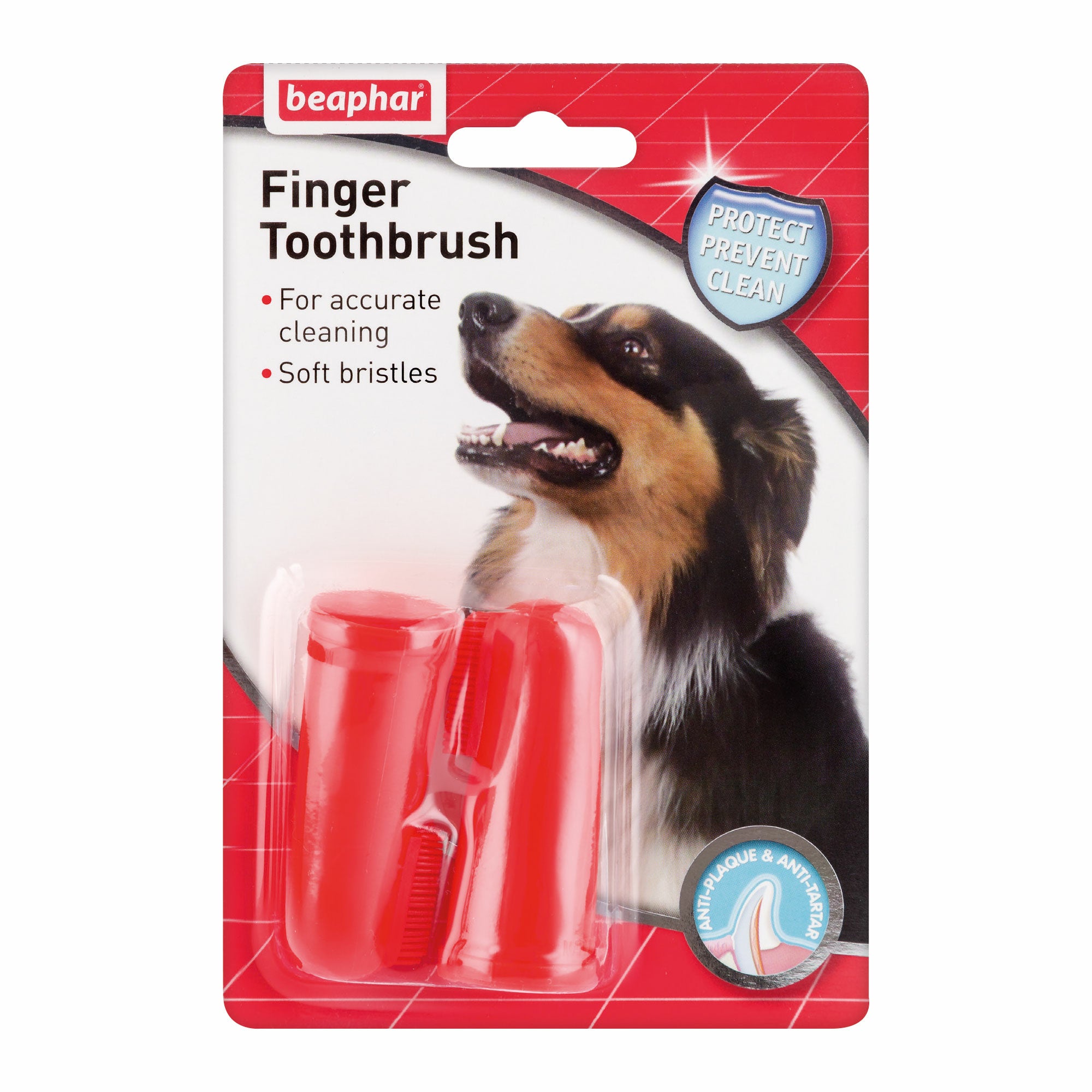 Beaphar Finger Toothbrush, Finger-Zahnbürste für Hunde und Katzen, Inhalt 2 Stück