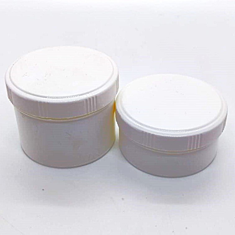 Schraubdosen mit zusätzlichem Dichtdeckel und Schraubdeckel, Kunststoff weiß in 60ml, 75ml