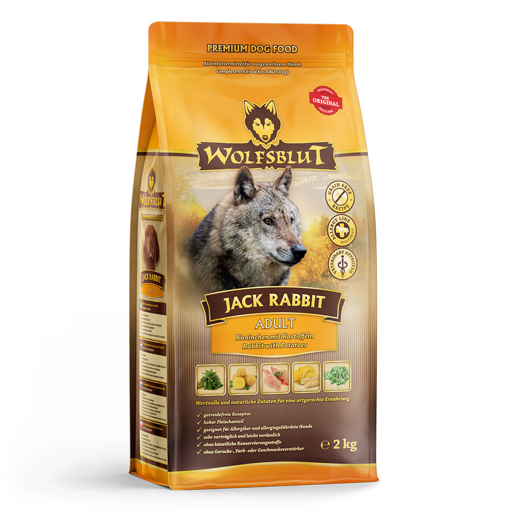 Wolfsblut Jack Rabbit Adult Kaninchen Kartoffel ohne Getreide gut verträglich