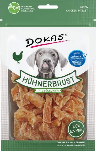 Dokas Hühnerbrust in Stückchen – Proteinreich für Hunde
