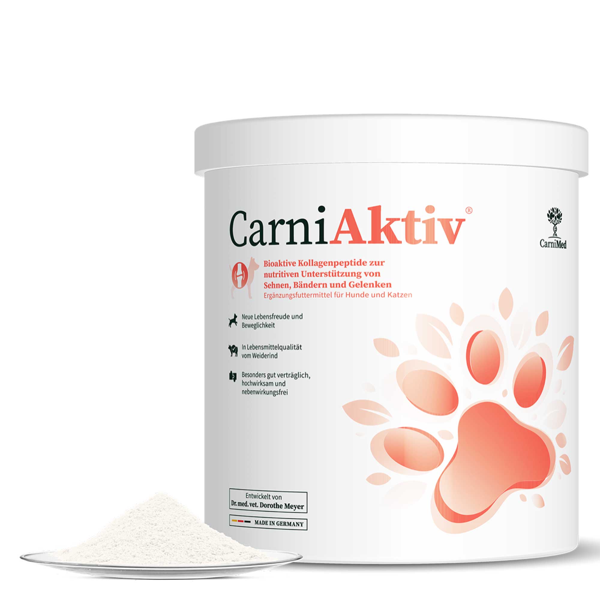 CarniMed CarniActiv - bessere Mobilität und starke Gelenke, für den Senior, Junghund, Welpen und Katzen