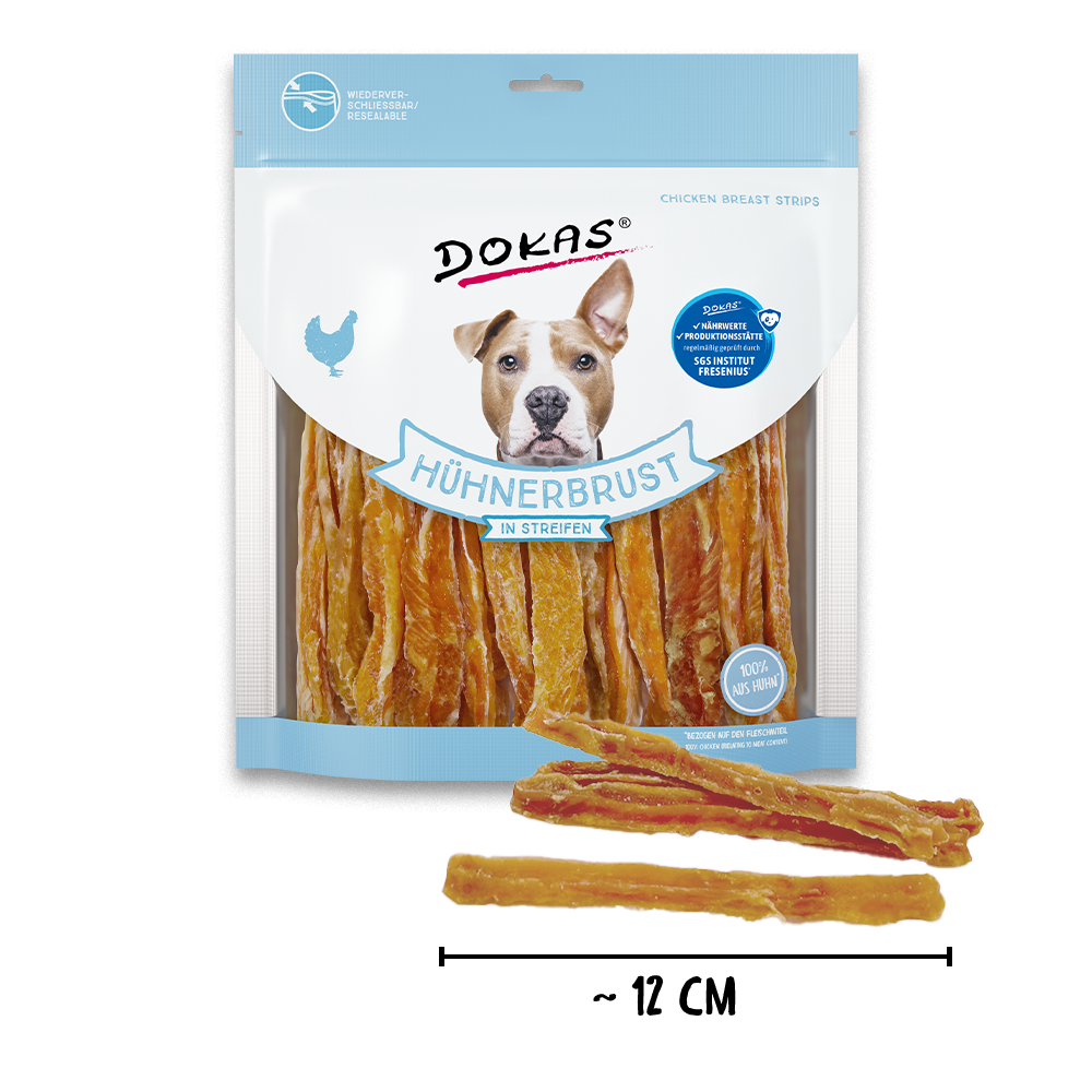 Dokas Hühnerbrust in Streifen 500 g