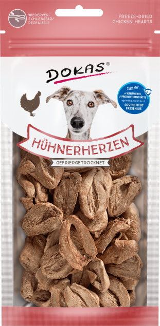 Dokas Hühnerherzen gefriergetrocknet – 100 % purer Snackgenuss