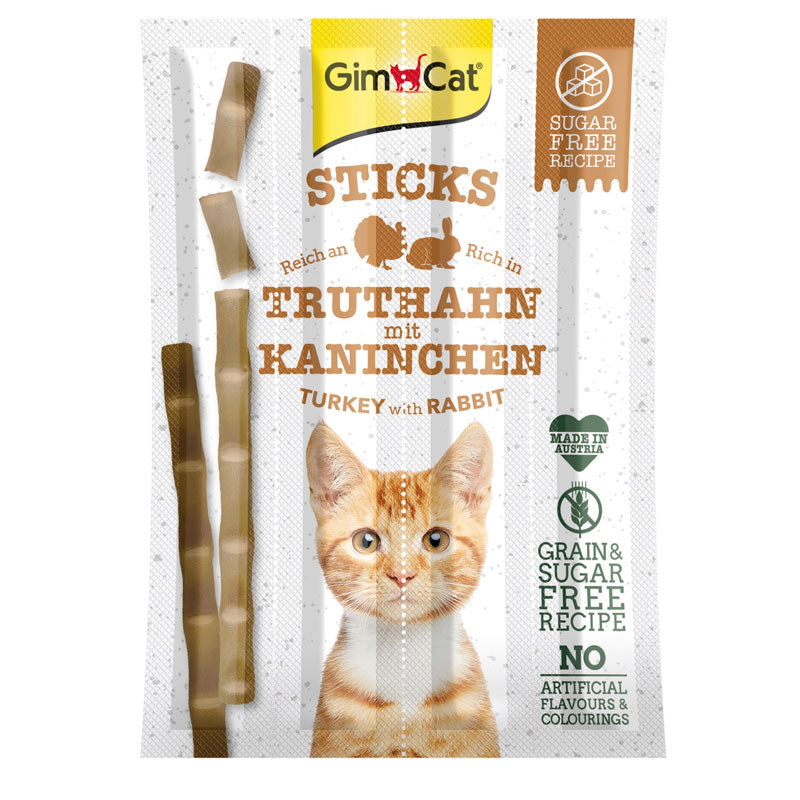 GimCat Sticks - Softe Kaustangen, hoher Fleischanteil ohne Zuckerzusatz - 1 Packung (1 x 4/3 Sticks)