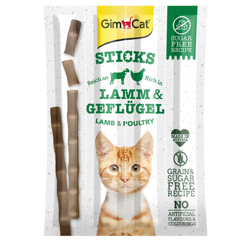GimCat Sticks - Softe Kaustangen, hoher Fleischanteil ohne Zuckerzusatz - 1 Packung (1 x 4/3 Sticks)
