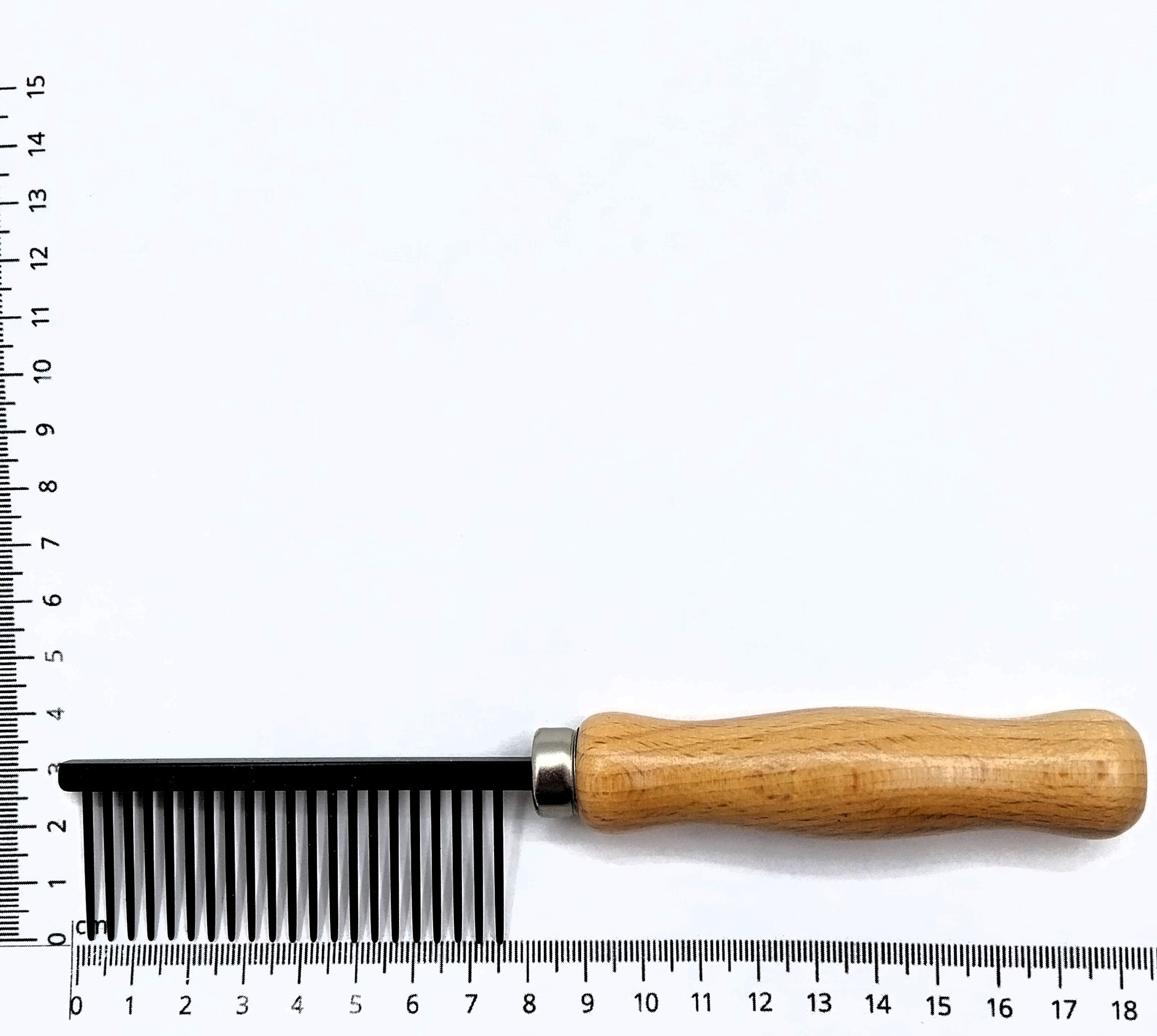 Kamm mit Holzgriff - antistatisch coarse, breite Zahnung - Halblanghaar, Langhaar mit Unterfell, Made in UK