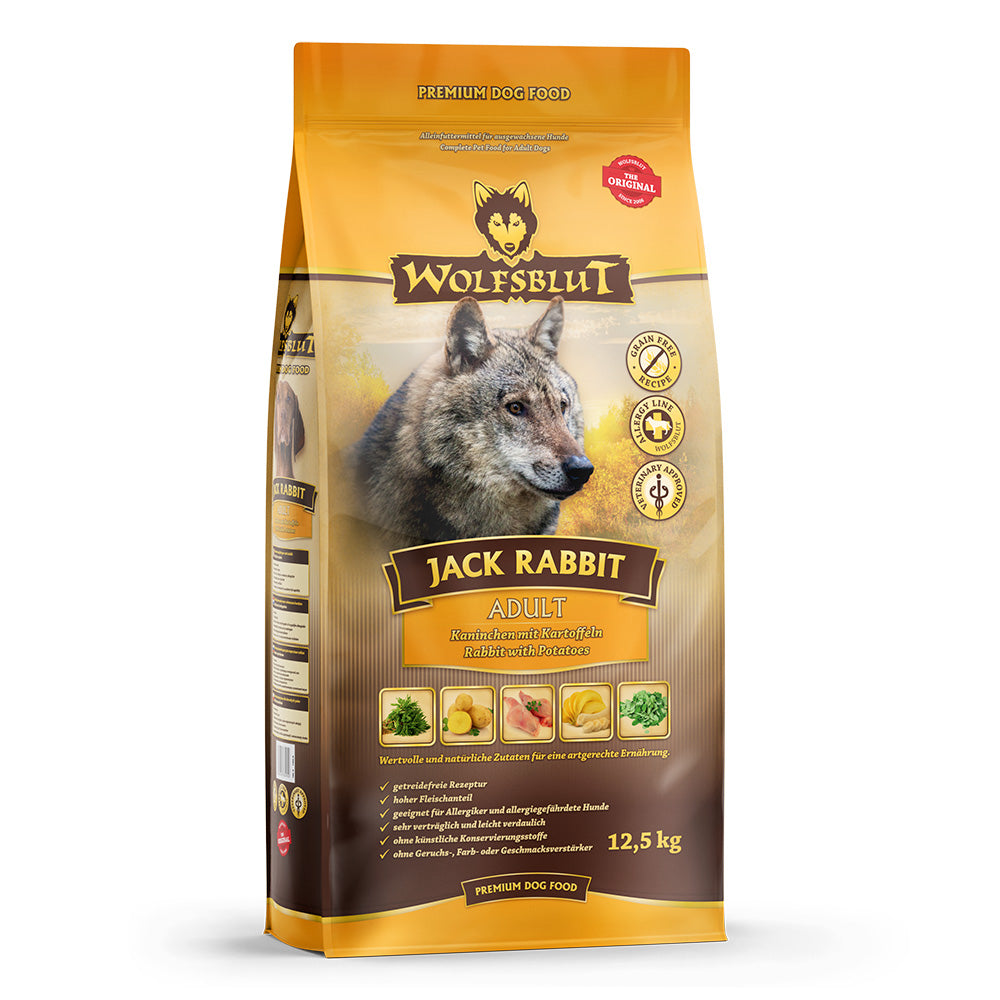 Wolfsblut Jack Rabbit Adult Kaninchen Kartoffel ohne Getreide gut verträglich