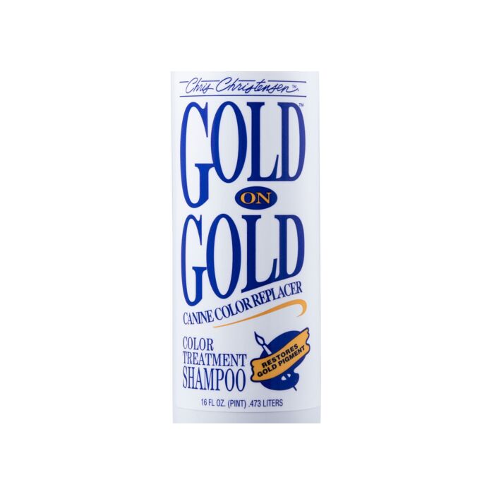 Chris Christensen Gold on Gold – Farbshampoo für warme Töne bei Hund & Katze, 473 ml