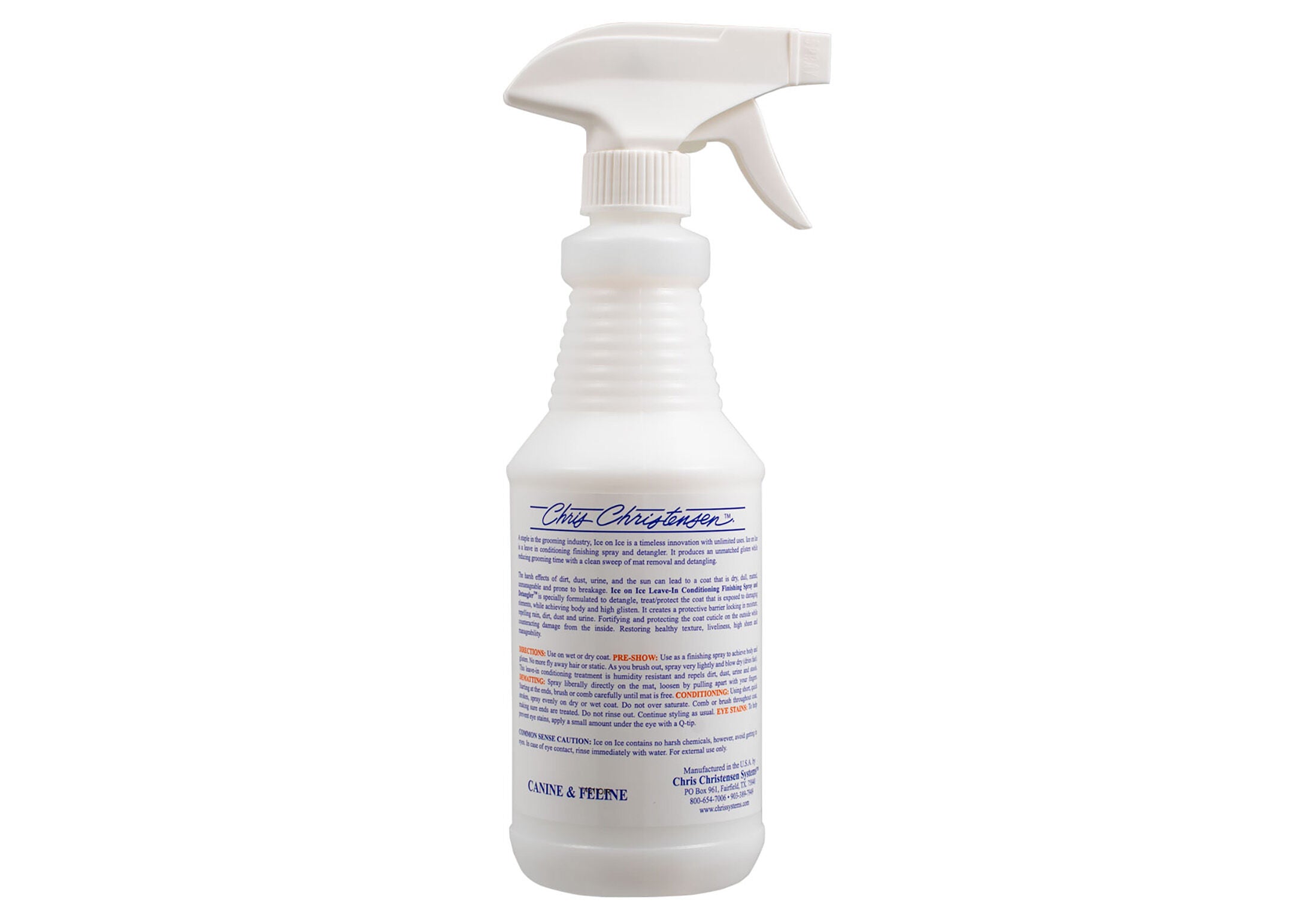Chris Christensen Ice on Ice Leave-In Spray – Detangler & UV-Schutz, 473 ml