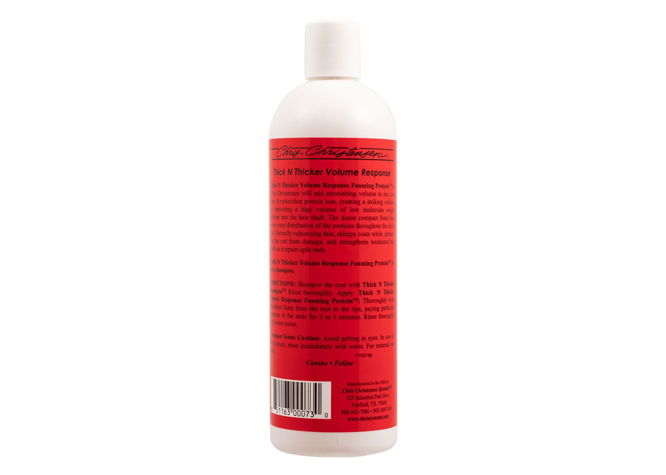 Chris Christensen Thick N Thicker Foaming Protein – Volumenpflege für Hunde & Katzen
