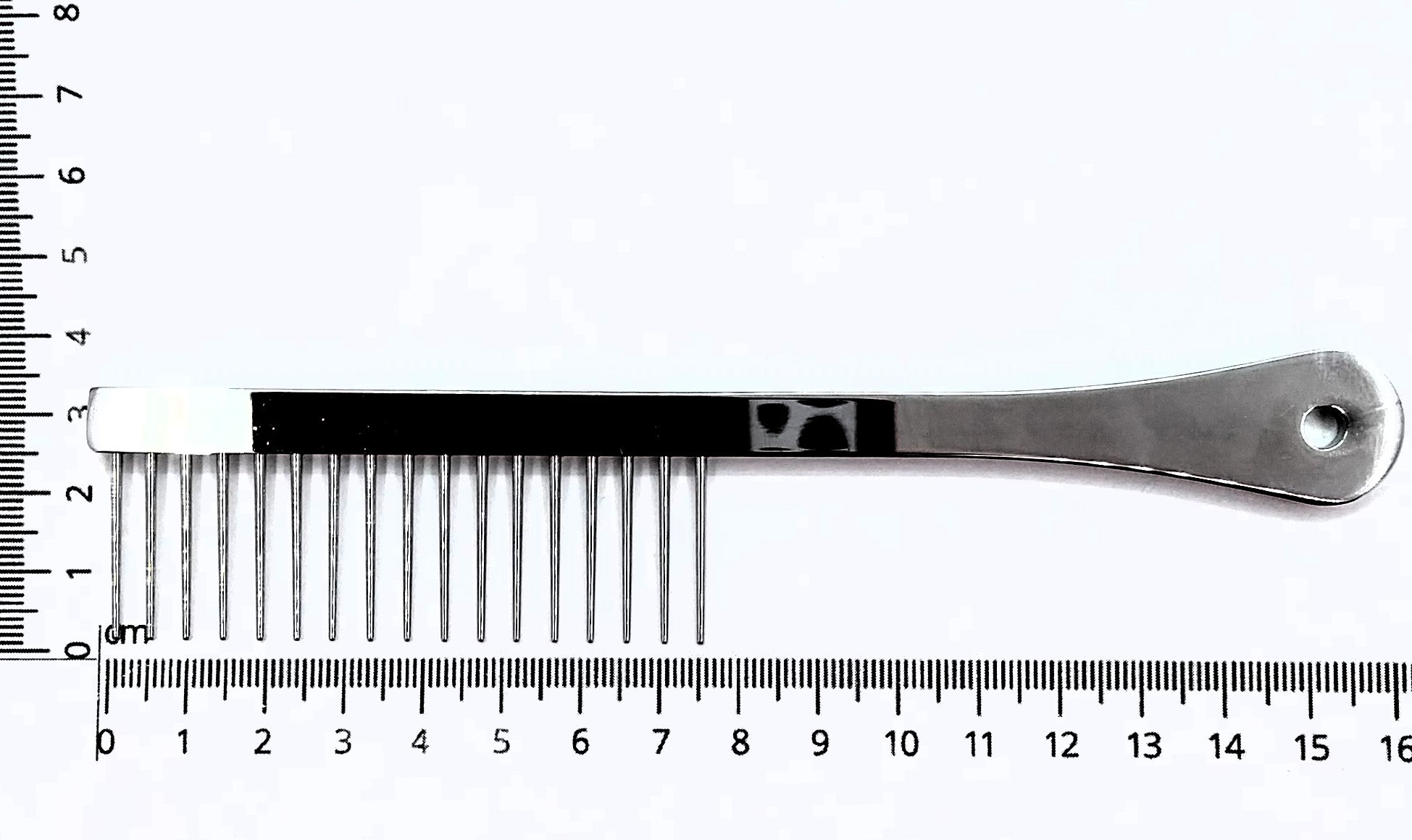 Spratts 69 sehr grob gezahnt, Messing verchromt, für langes dickes Fell, Hundekamm Katzenkamm