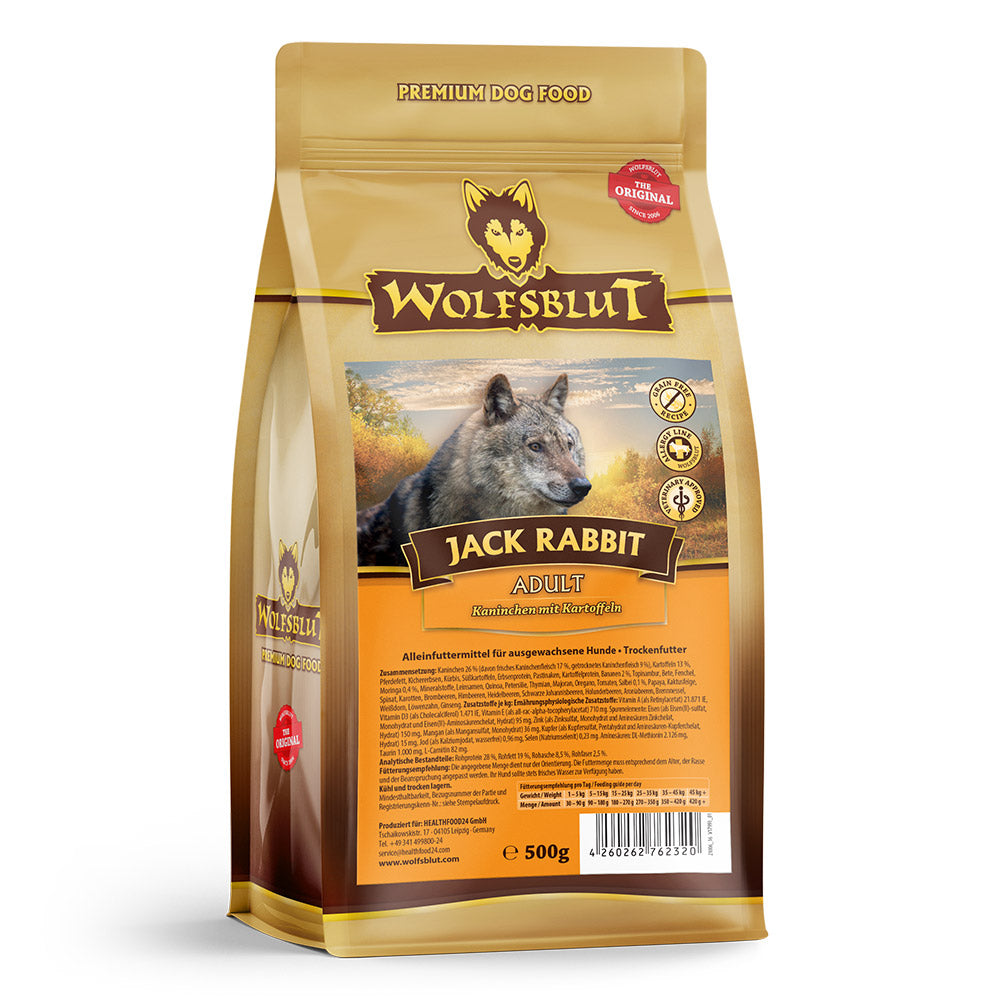 Wolfsblut Jack Rabbit Adult Kaninchen Kartoffel ohne Getreide gut verträglich