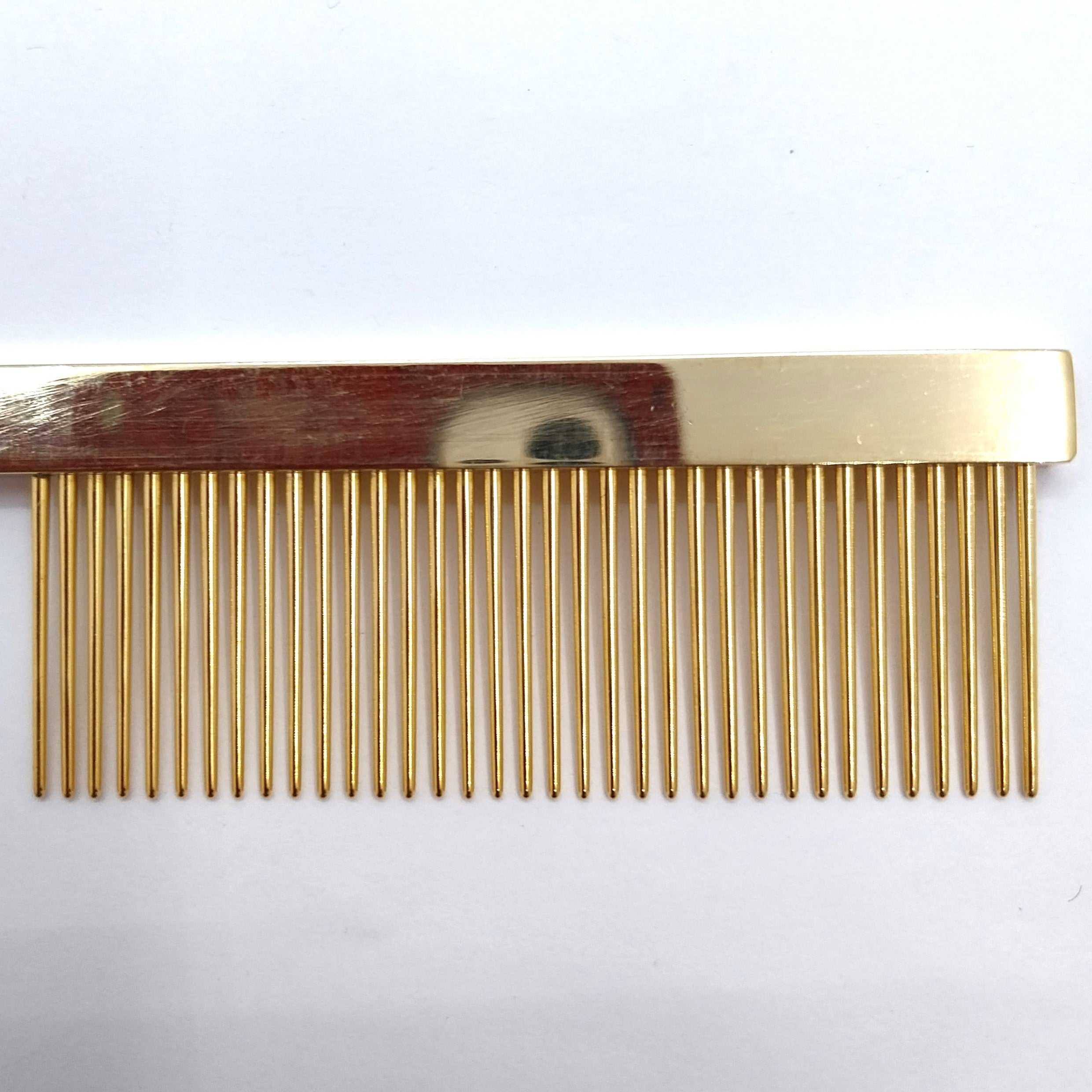 Spratts 71 – 18 Karat vergoldet, poliert, mittlere Zahnung, für alle Fellarten, Hundekamm Katzenkamm