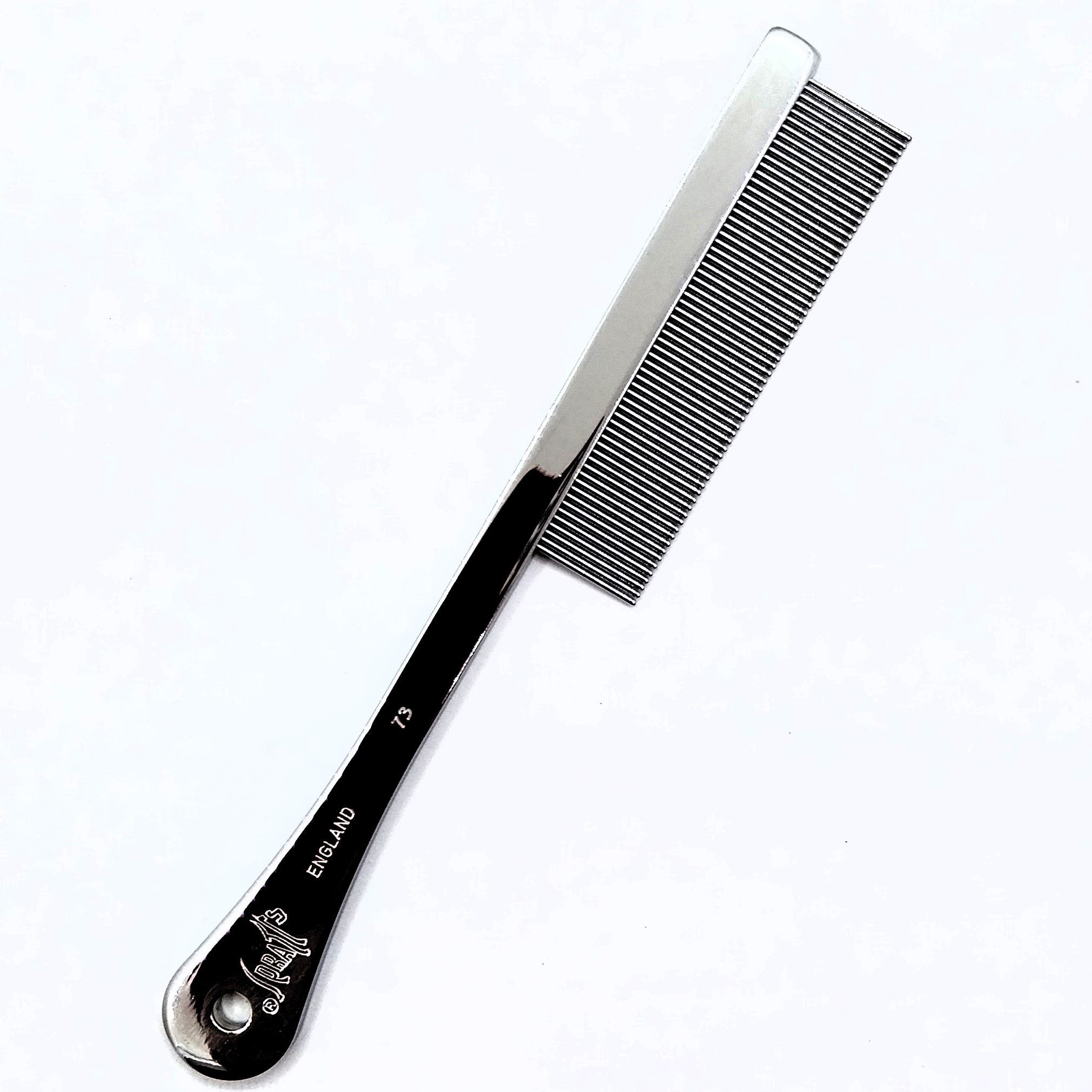 Spratts 73 extra fein gezahnt (Flohkamm), Messing verchromt, für sehr feines Fell und Gesicht