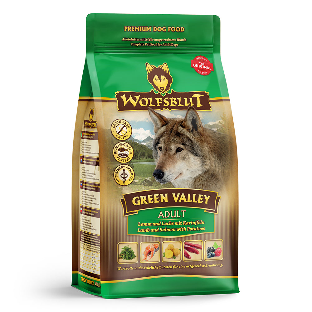 Wolfsblut Green Valley Adult Lachs Lamm ohne Getreide gut verträglich