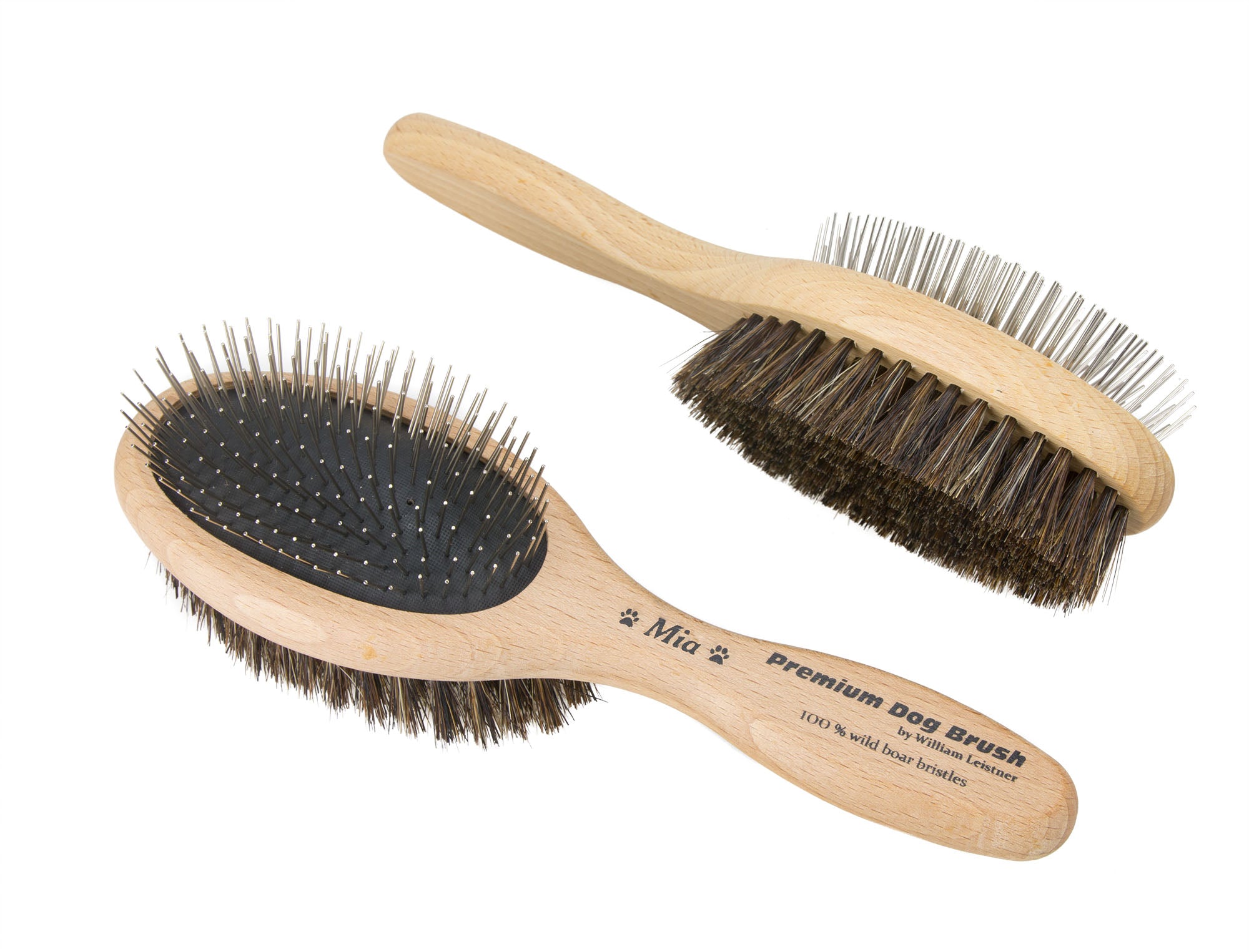 Leistner Premium Dog Brush Mia doppelseitig mit Edelstahlstiften