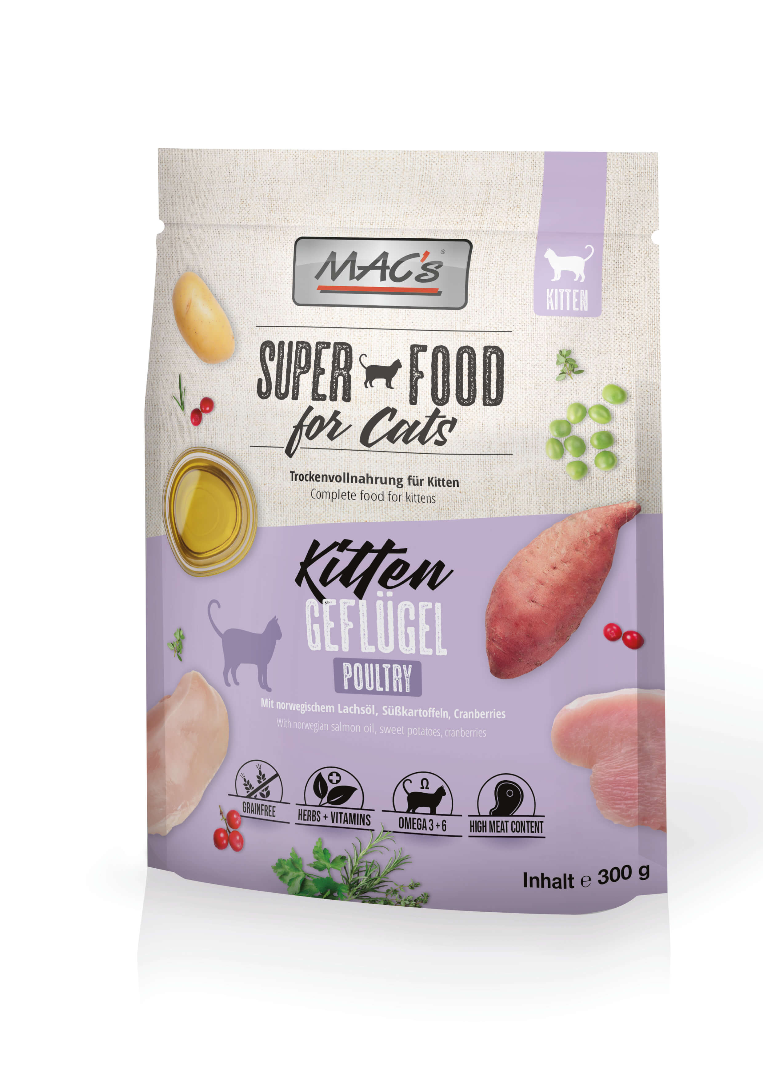 MACs Cat Kitten Geflügel Trockenfutter