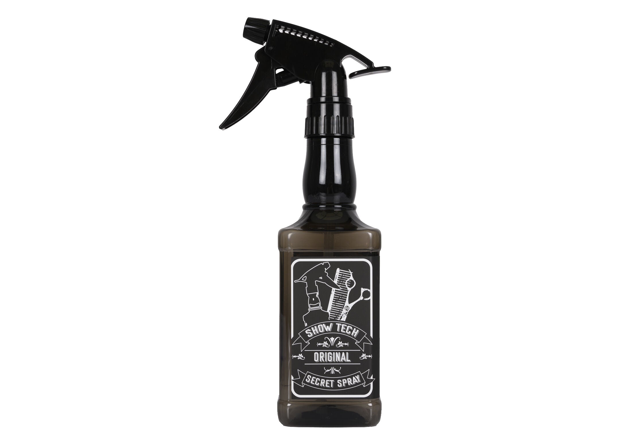 Show Tech Exclusive Salon Spray Bottle – Sprühflasche mit verstellbarer Düse, Schwarz, 500 ml