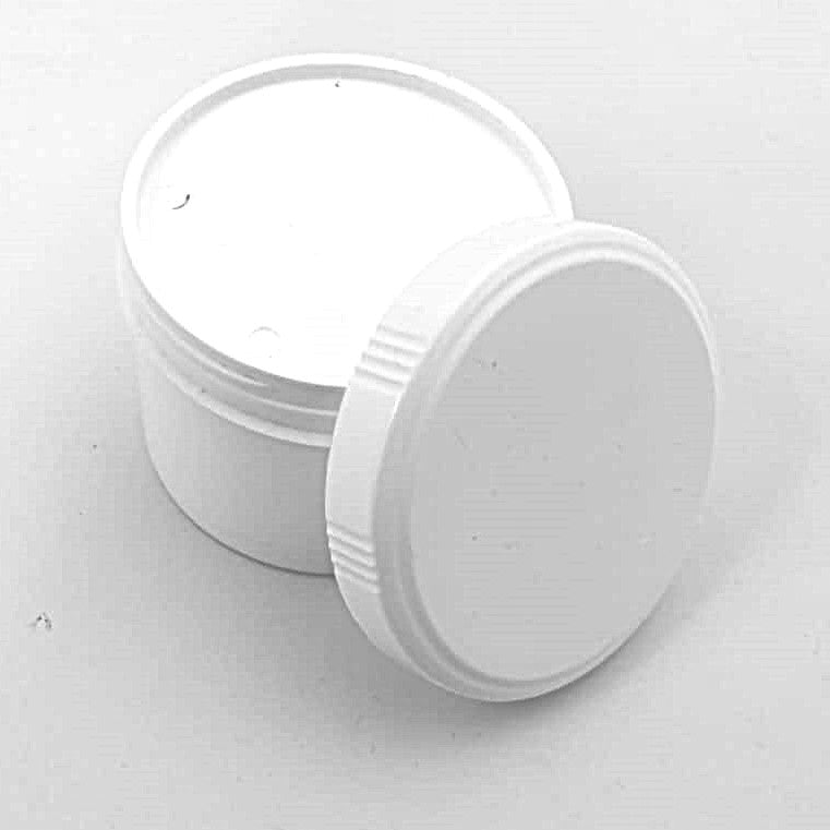 Schraubdosen mit zusätzlichem Dichtdeckel und Schraubdeckel, Kunststoff weiß in 60ml, 75ml