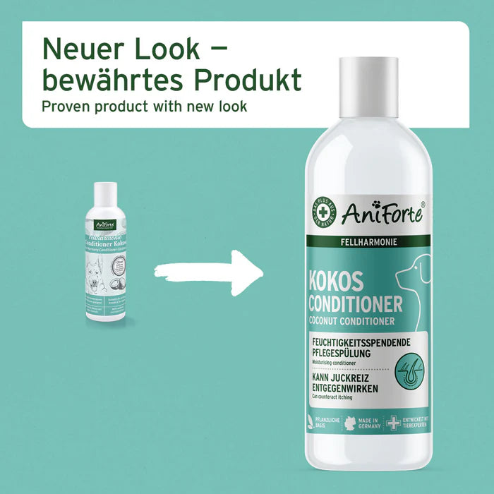 AniForte Fellharmonie Conditioner Kokos - ohne Silikone und Farbstoffe für alle Rassen und Felltypen, 200ml