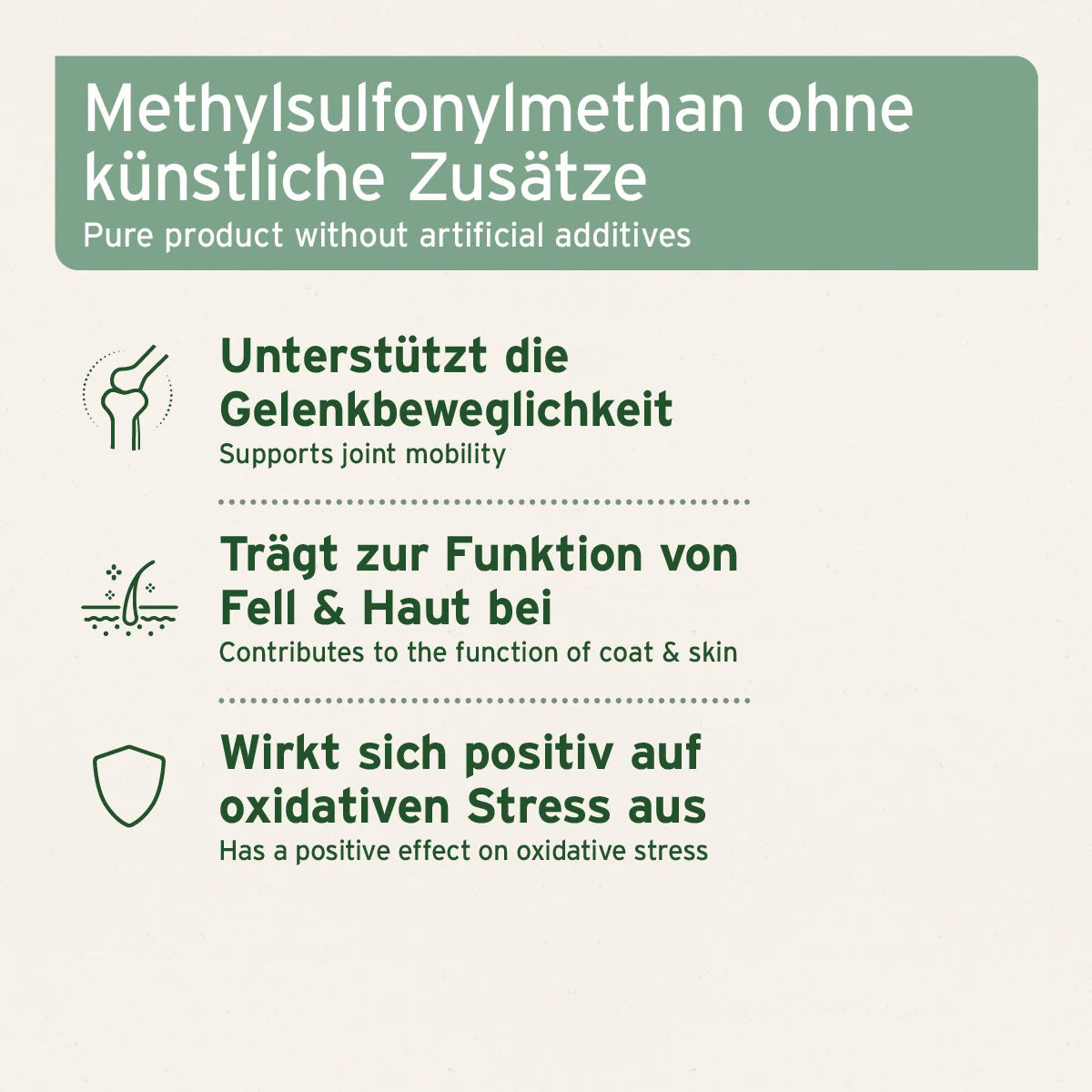 AniForte MSM Pulver zur Unterstützung der Gelenkkraft für Hunde & Katzen, 300g