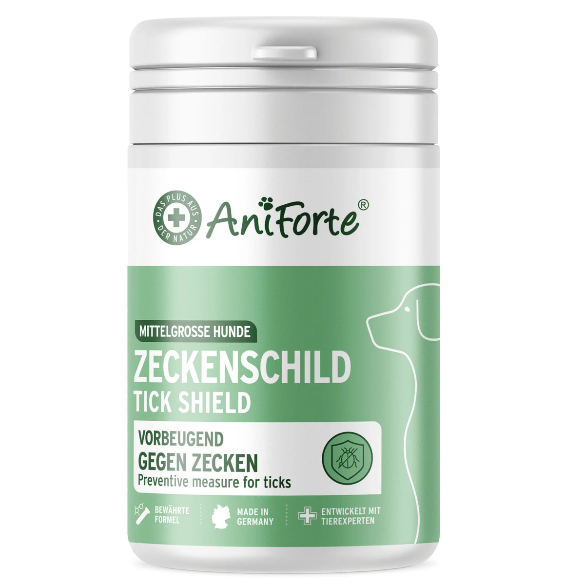 AniForte® ZeckenSchild Kapseln Unterstützt den Schutz vor Zecken mit Bierhefe & Vitamin B1, für Hunde