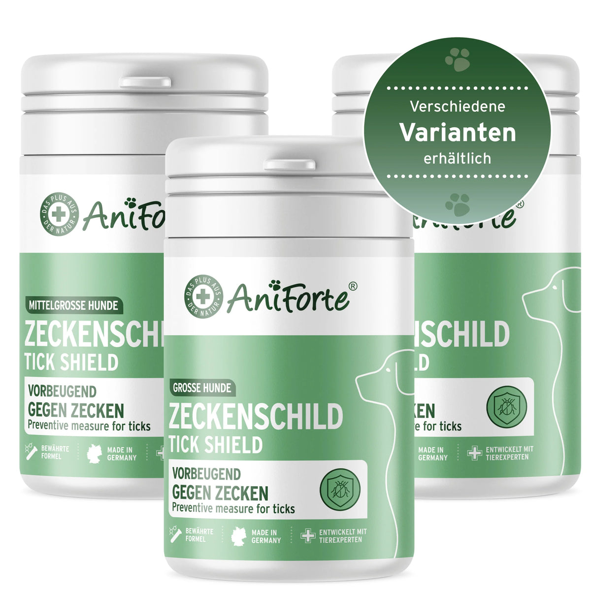 AniForte® ZeckenSchild Kapseln Unterstützt den Schutz vor Zecken mit Bierhefe & Vitamin B1, für Hunde