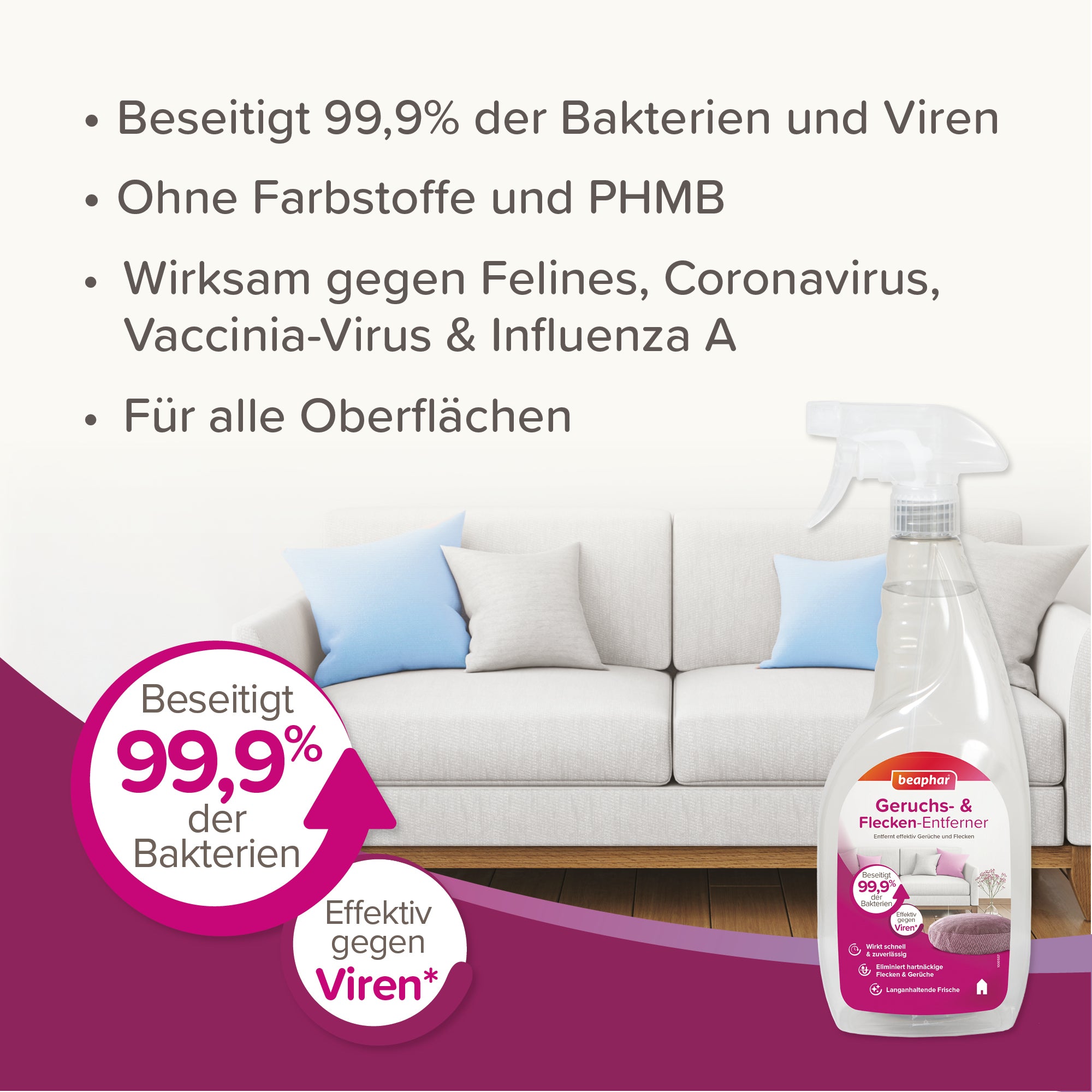 Beaphar Geruchs- & Flecken-Entferner – zuverlässige Reinigung