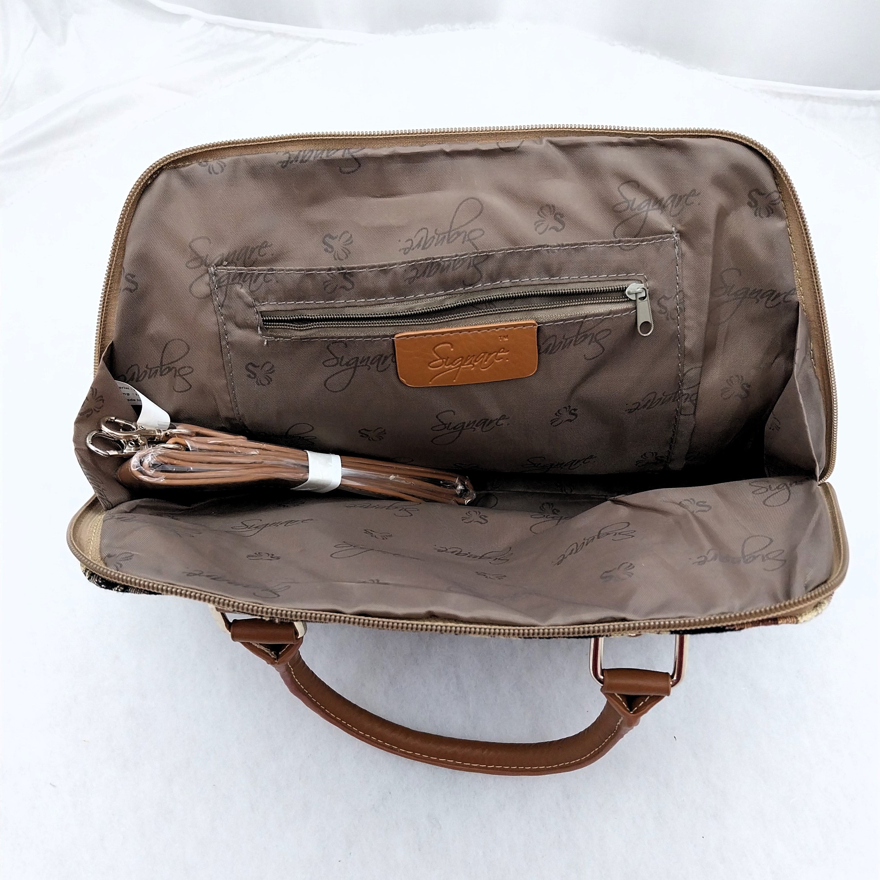 Signare Taschen, Kissenhüllen mit Katzenmotiv Handtaschen Reisetaschen Gobelin-Leder