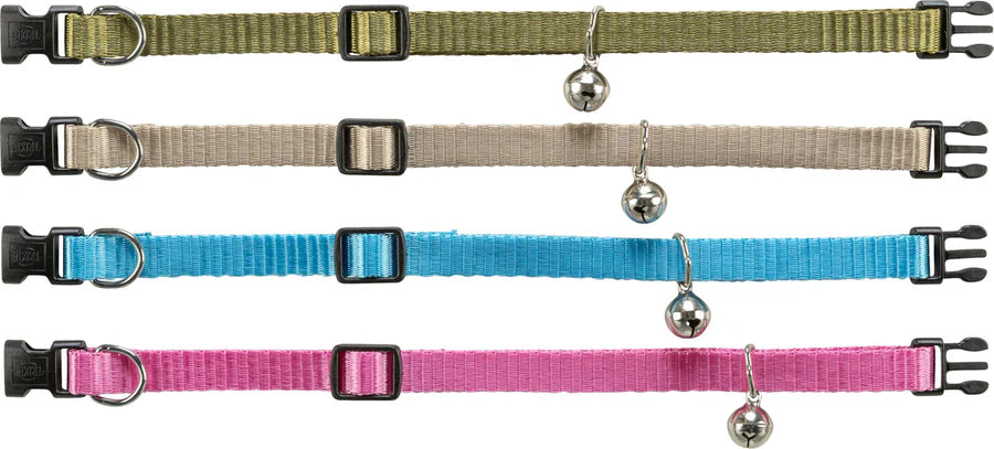 TRIXIE Katzenhalsband, Sicherheitshalsband, Cat Collar verschiedenen Farben, vollelastisches Gurtband