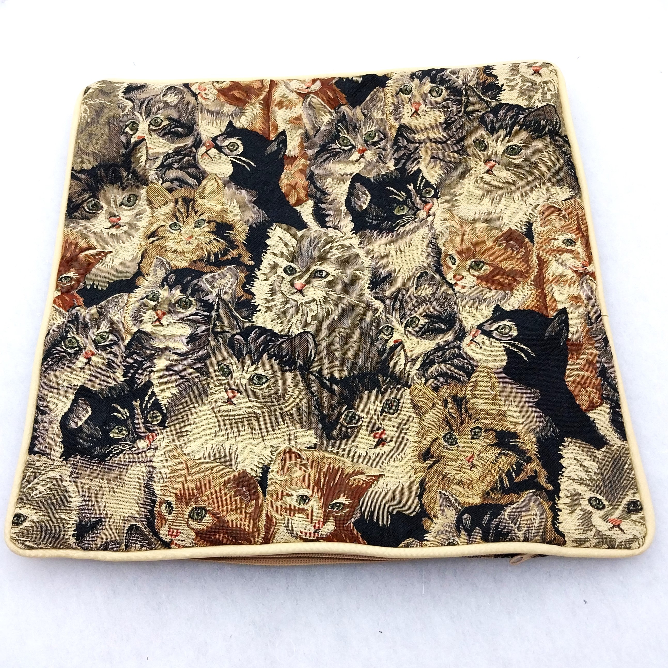 Signare Taschen, Kissenhüllen mit Katzenmotiv Handtaschen Reisetaschen Gobelin-Leder