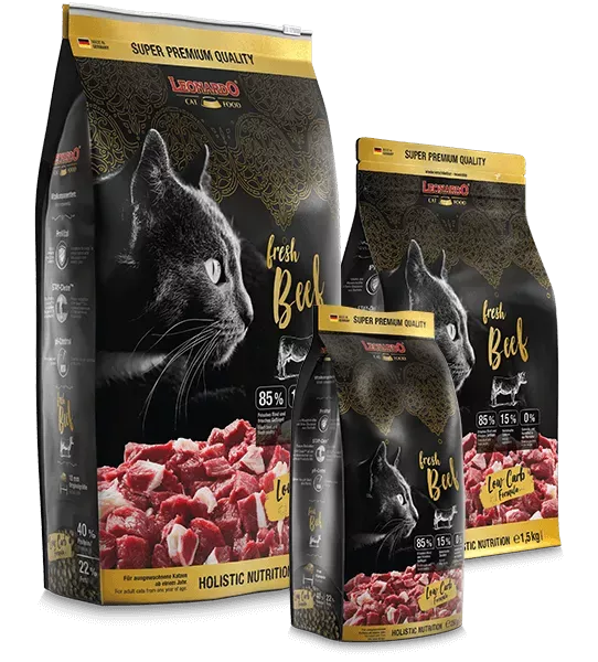 LEONARDO® fresh Beef & Poultry Trockenfutter für Katzen