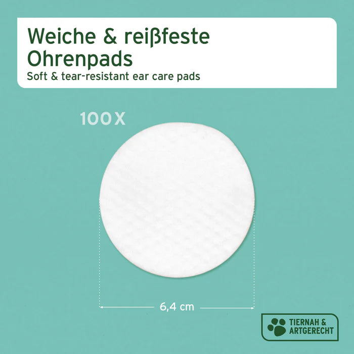 AniForte Ohren-Reinigungspads, schonende Ohrenpflege mit Aloe Vera für Hunde & Katzen, 100 Stück