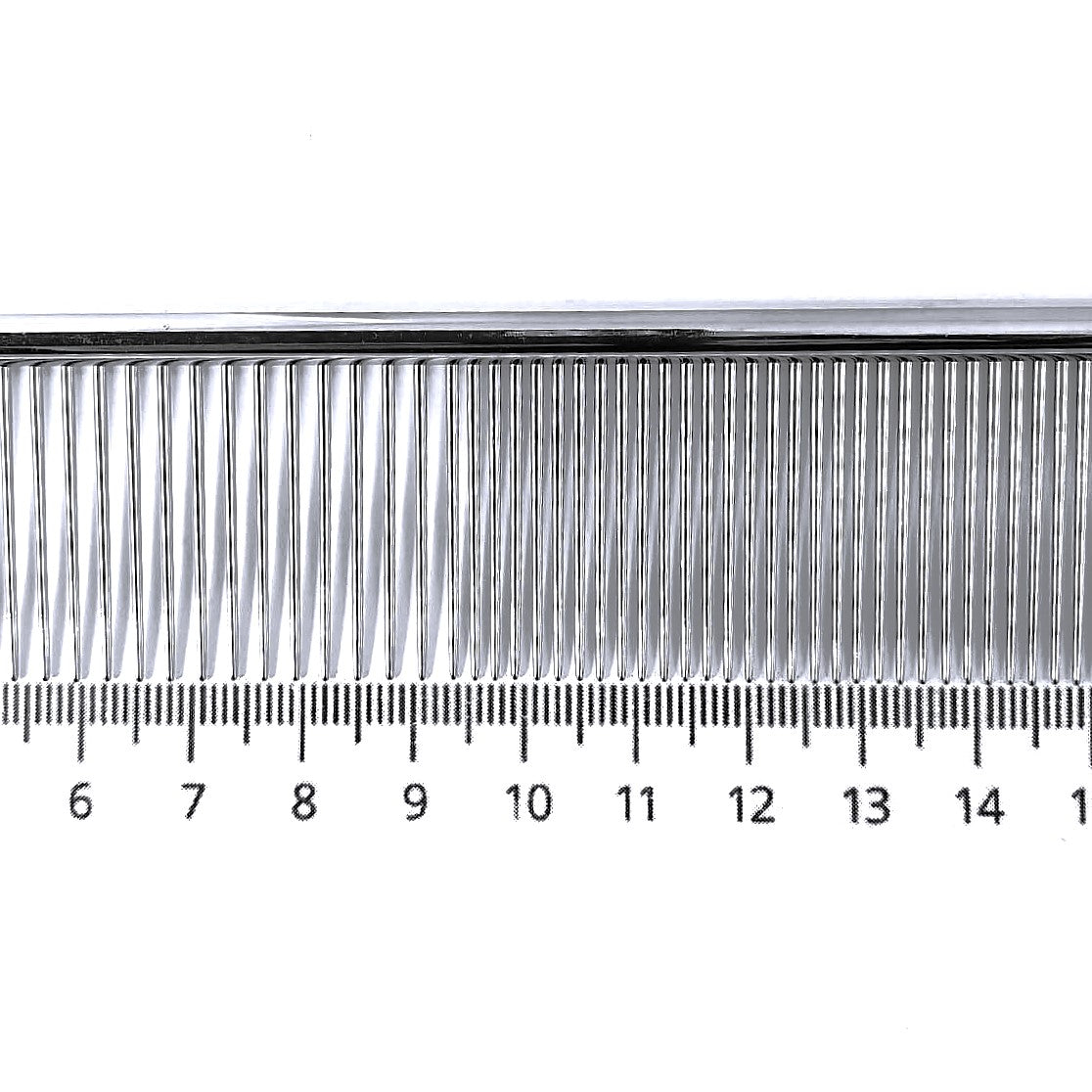 HPP Kombinationskamm P10, Metallkamm Medium/Fein konisch zulaufende Pins Hundekamm, Katzenkamm