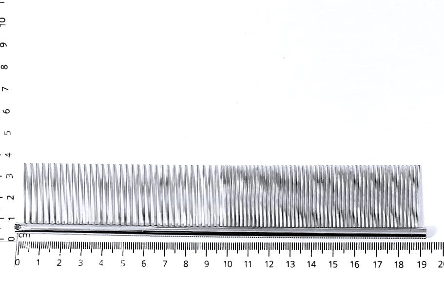 HPP Kombinationskamm P10, Metallkamm Medium/Fein konisch zulaufende Pins Hundekamm, Katzenkamm