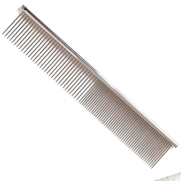 HPP Kombinationskamm P10, Metallkamm Medium/Fein konisch zulaufende Pins Hundekamm, Katzenkamm