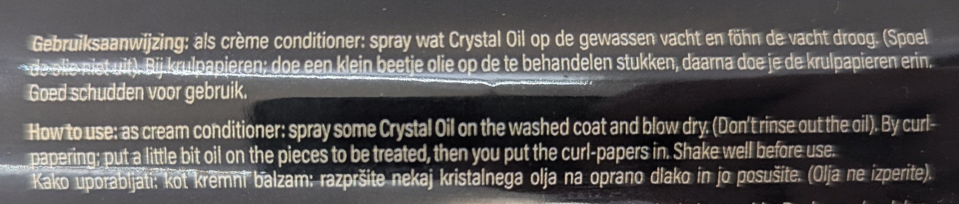 Jean Peau Kristallöl Crystal Oil – Pflegeöl gegen Fellverfärbungen & für leichte Kämmbarkeit