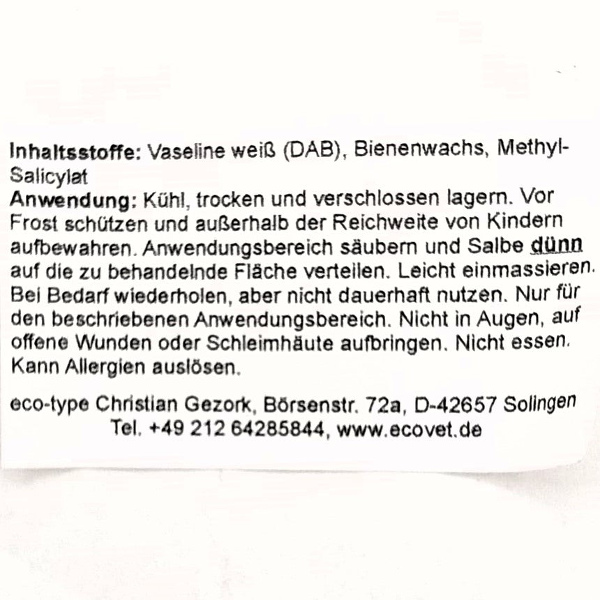 Pfotenschutzsalbe für Hunde, Hundesport, 30 ml