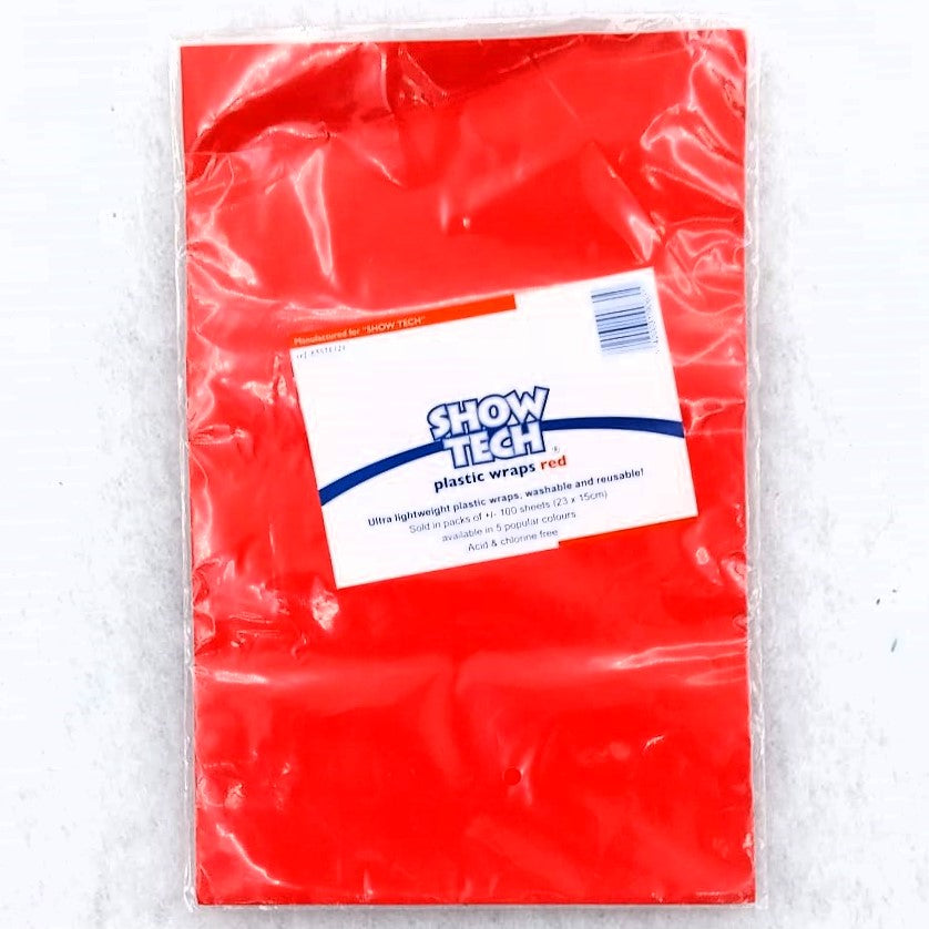 Show Tech Plastic Wraps 23 x 15cm, wiederverwendbare Wickelfolien für langes Hundehaar, 100 Stück