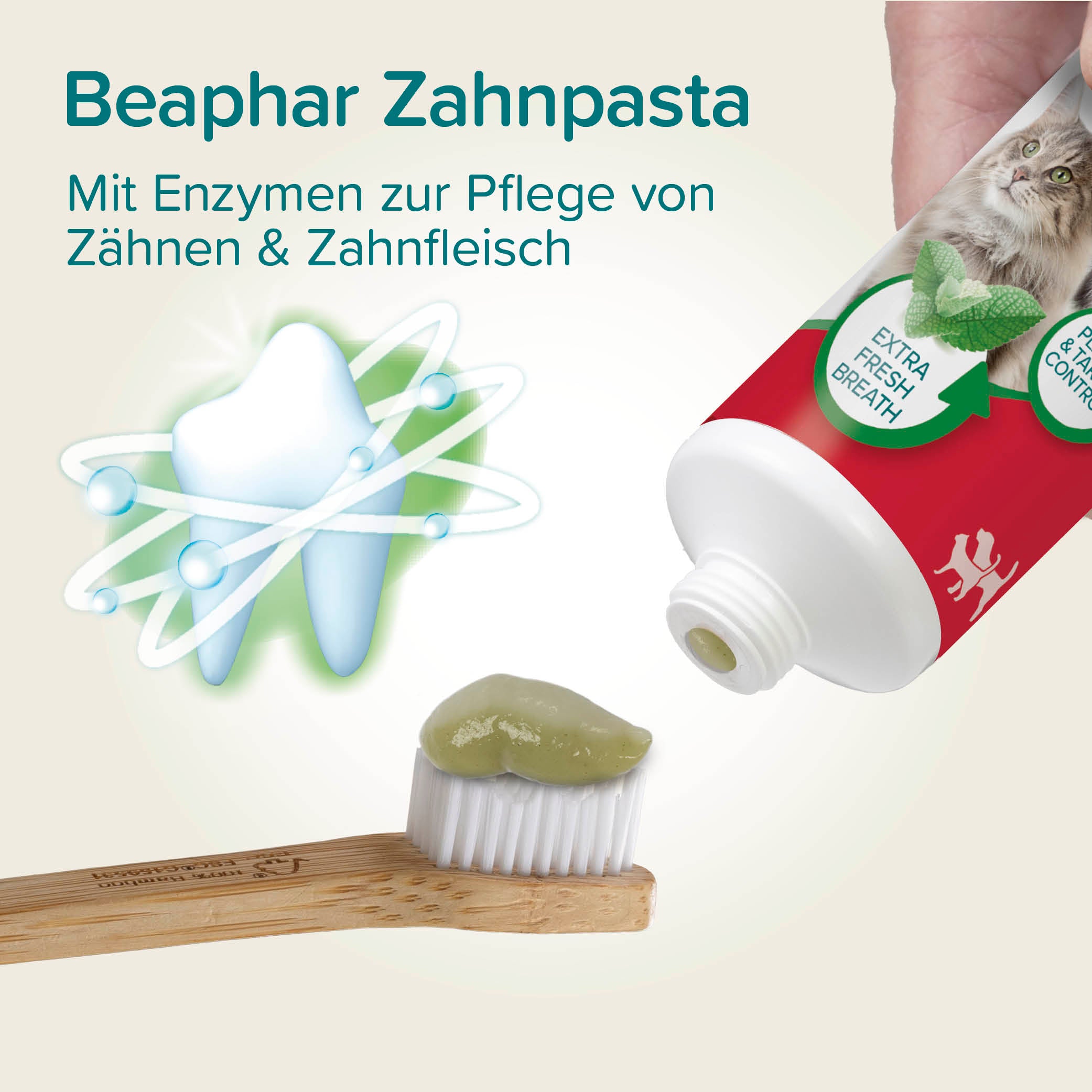 Beaphar Zahnpasta Toothpaste mit Leber- oder Minzgeschmack für Hunde und Katzen 100g
