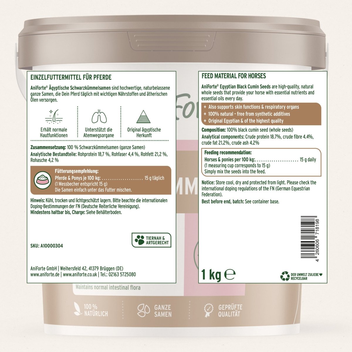 Aniforte Ägyptische Schwarzkümmelsamen Immunsystem & Darmflora