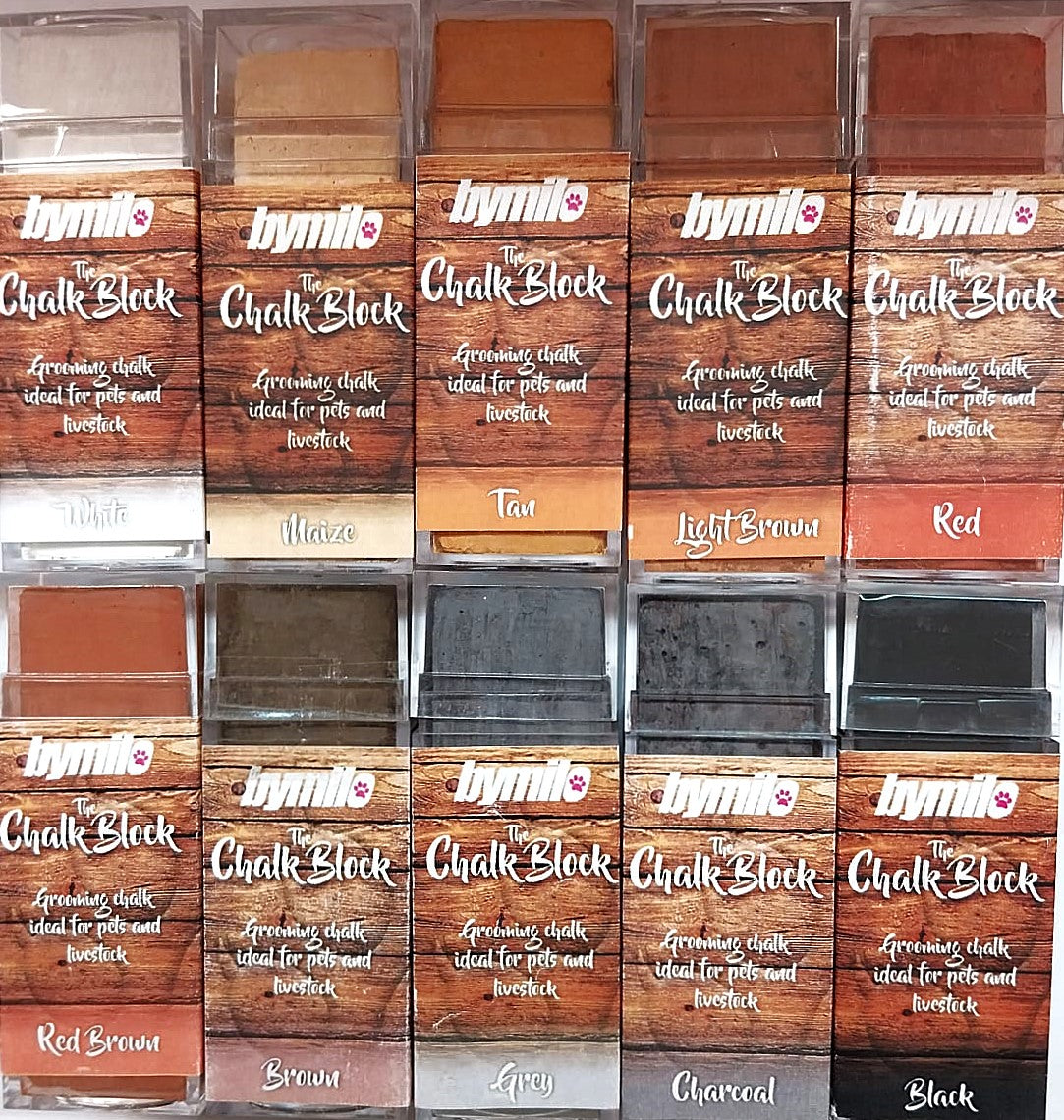 Bymilo Chalk Block Coloured Chalk Block, farbiger Kreideblock – verschiedene Farben, 30g
