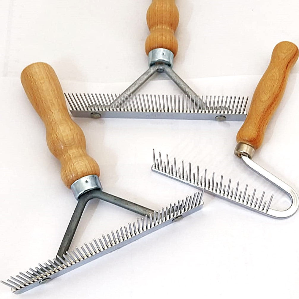 HPP Fellharken & Fellstriegel robust für dichtes Fell & Unterwolle