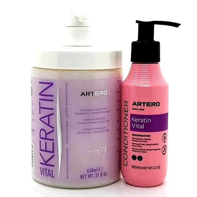 Artero Keratin Vital Conditioner für Tier mit langem seidigen Fell, 100 ml / 650 ml + Pumpe