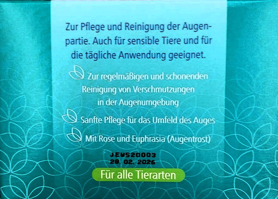 PerNaturam Euphrasia Augenpflege-Tuch für alle Tierarten (16 Stück)
