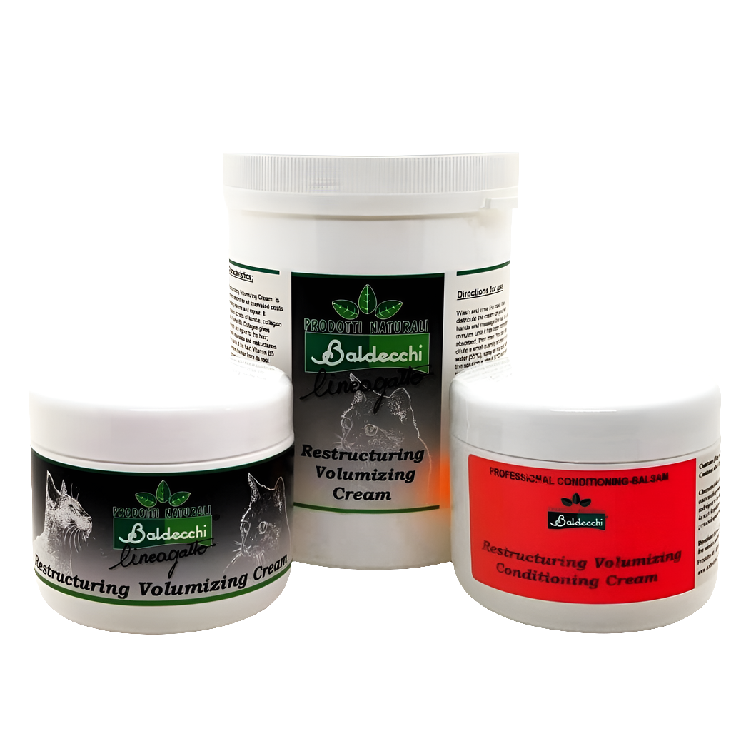Baldecchi Crema Ristrutturante Volumizzante, Restructuring Volumizing Cream, Volumen Conditioner Katze und Hund