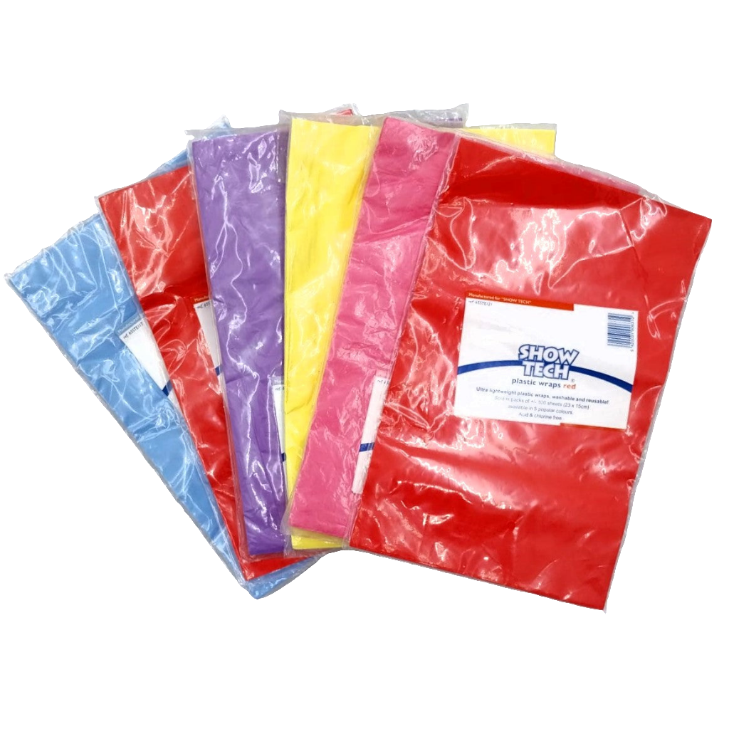 Show Tech Plastic Wraps 23 x 15cm, wiederverwendbare Wickelfolien für langes Hundehaar, 100 Stück