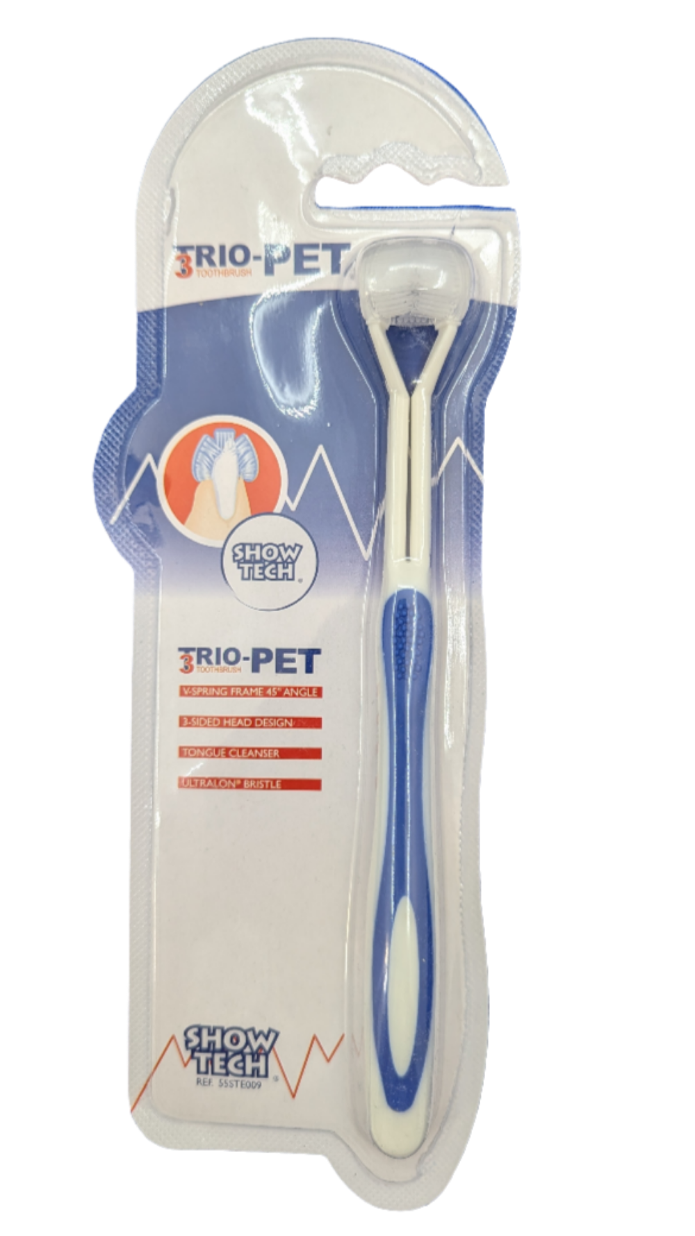Show Tech Trio-Pet Toothbrush, Tierzahnbürste Trio-Pet, Hundezahnbürste Katzenzahnbürste