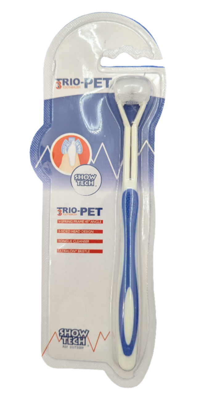 Show Tech Trio-Pet Toothbrush, Tierzahnbürste Trio-Pet, Hundezahnbürste Katzenzahnbürste
