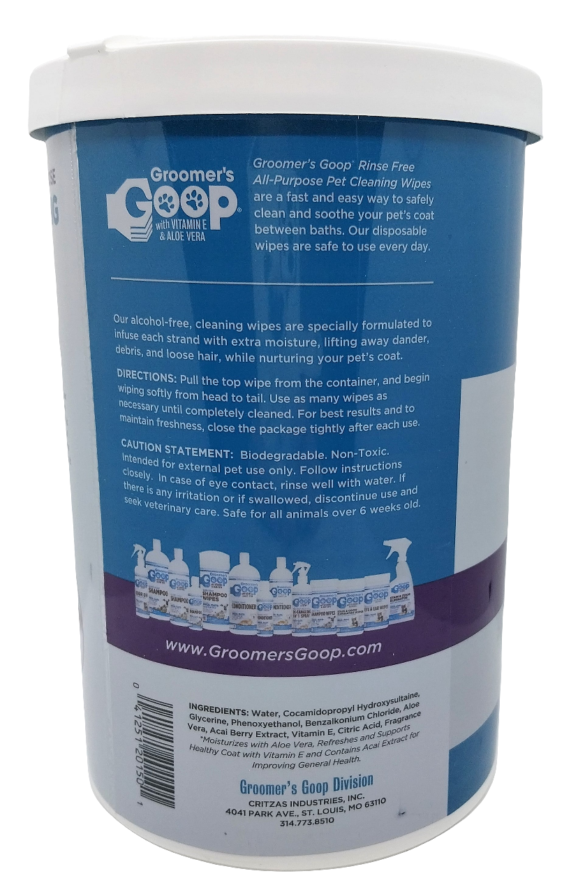 Groomer’s Goop Haustier-Reinigungstücher – 150 Stück